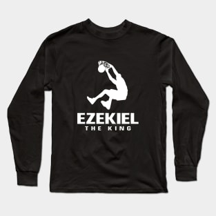 Ezekiel Custom Player Basketball Your Name The King Long Sleeve T-Shirt